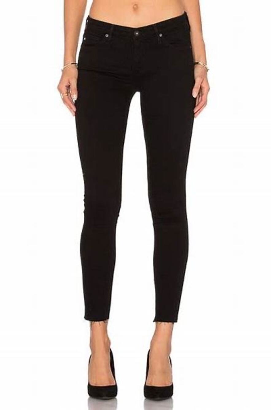 AG Adriano Goldschmied Black Super Skinny Ankle Jeans Size 25